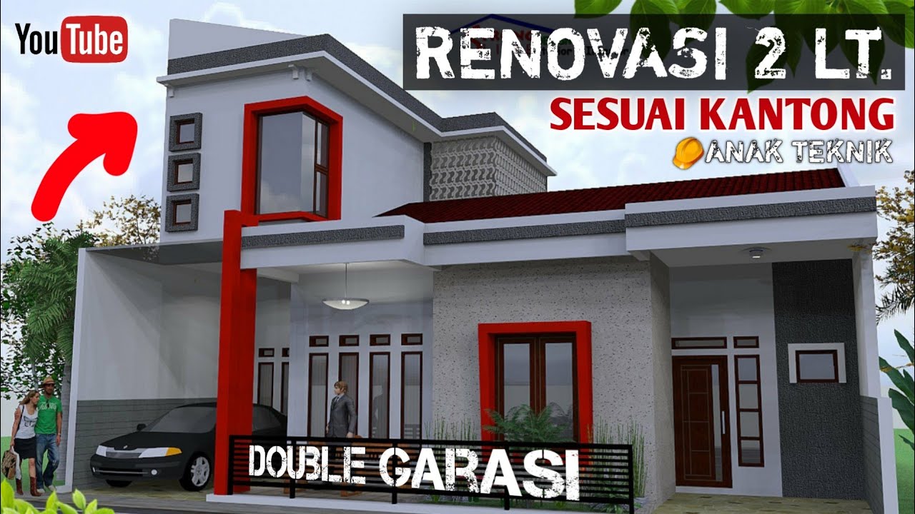 DESAIN RUMAH MINIMALIS 2 LANTAI 12 5x12 m ANAK TEKNIK 