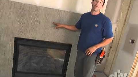 Stacked Stone Fireplace How-To-DIY