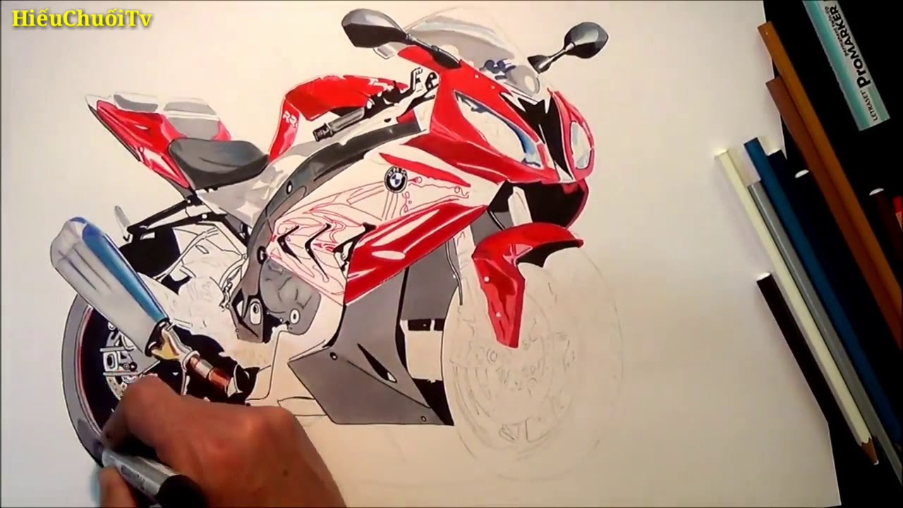 Cách Vẽ Moto Pkl Bmw S1000Rr Giống Thật 100% - Youtube