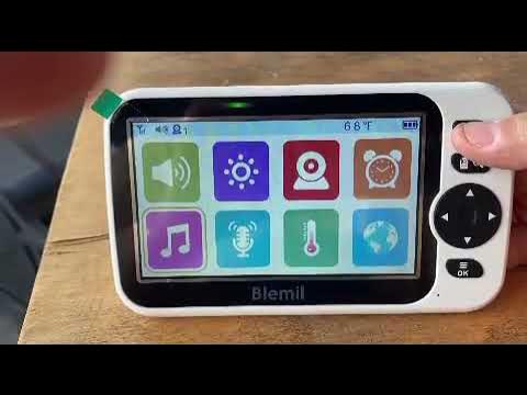 Blemil Baby Monitor, 5 Large Split-Screen Video Baby Monitor with 2  Cameras