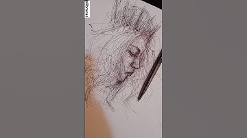 Quick Scribble Drawing #portrait #drawing #scribbles #sketch #shorts