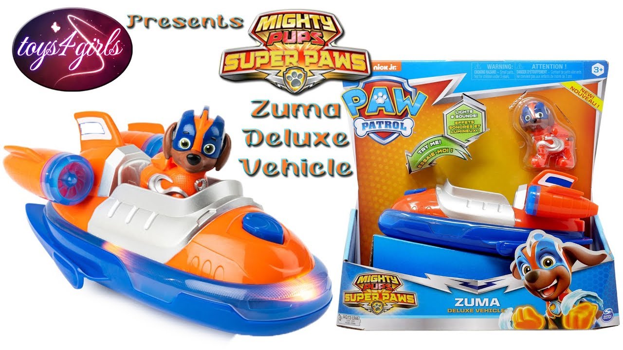 Zuma & Rescue Hovercraft PAW Patrol Action Figure Vehicle Mighty Pups