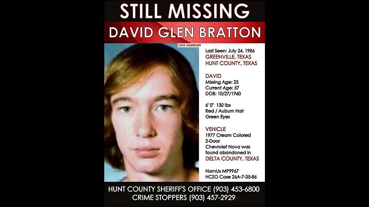 David Glen Bratton Missing Person 07/24/1986 Intui...