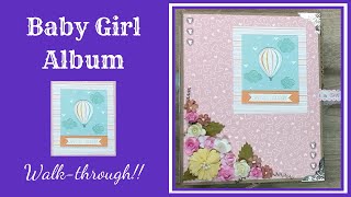 BABY FIRST YEAR ALBUM  |  Baby girl walkthrough  |  Fun & interactive pages