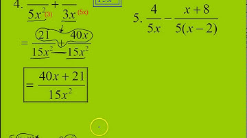 Algebra II - 8.5 (DAY 1) Adding and Subtracting Complex Fractions