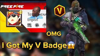 I Got My V-Badge From Garena FreeFire😱 How To Get V-Badge?