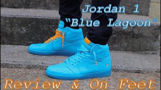 jordan 1 gatorade blue on feet