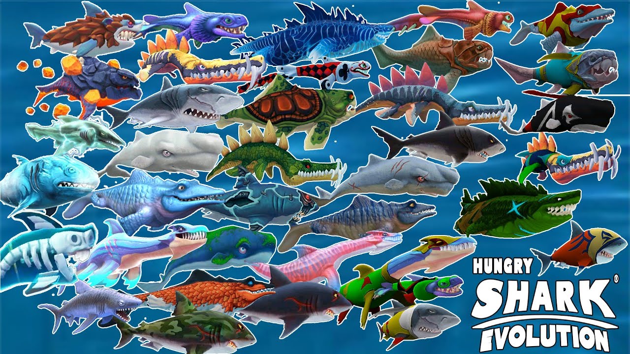 Hungry Shark Evolution - All Sharks & Skins Unlocked - NEW UPDATE ...