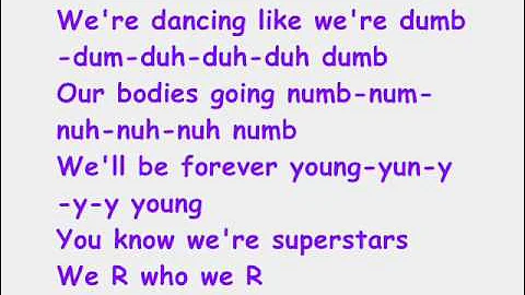 kesha we R who we R lyrics full on screen  by ninitoo