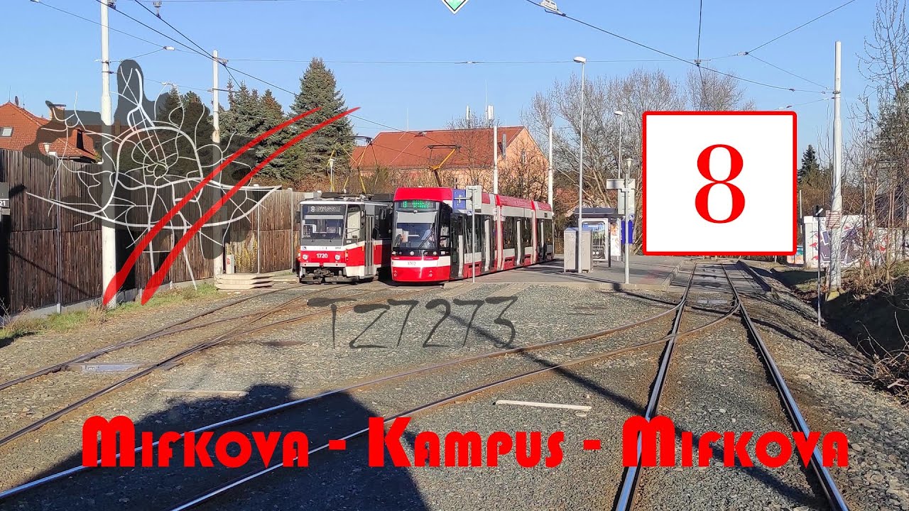 Zase jedna služba na osmičce - kolečko z Líšně na kampus a zpět, průchod vozem; POV 1:1