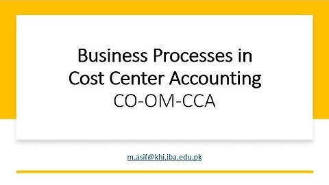 What we do in Cost Center Accounting in SAP CO