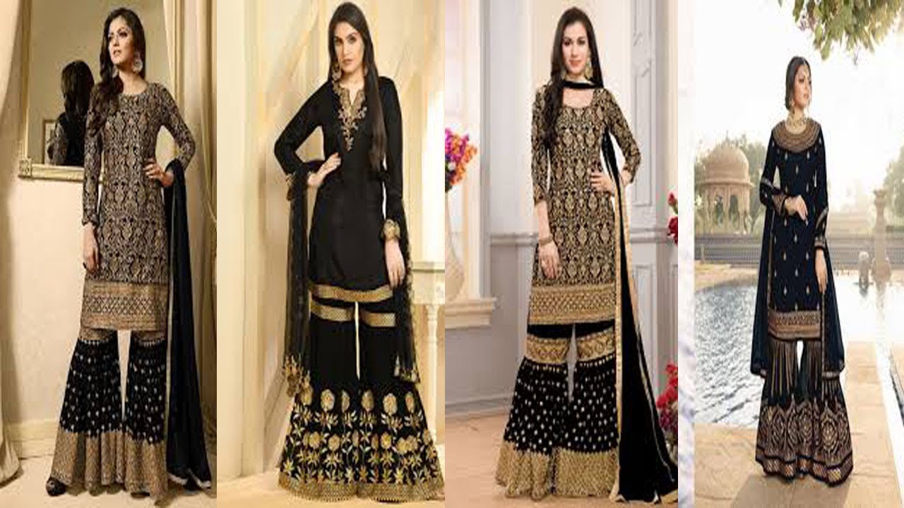 black sharara design