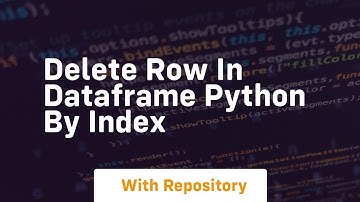 delete row in dataframe python by index