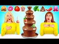 Rich Girl vs Broke Girl Chocolate Fondue Challenge | Extreme Food Challenge by RATATA COOL