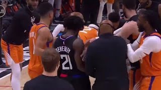 Suns Bench Gets Very mad After Patrick Beverley Pushes Chris Paul in the Back | PHX vs LAC