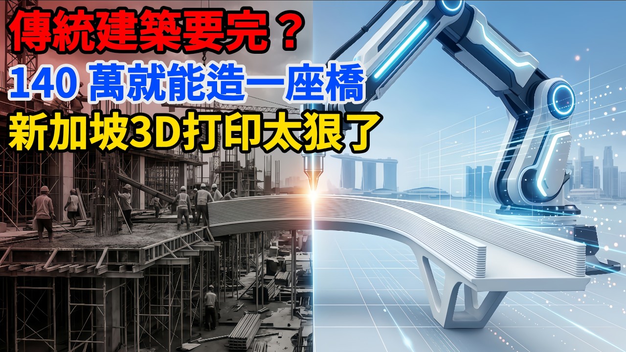 新加坡又第一？花 140 萬造 10 米天橋，用 3D 打印破解建築業困局