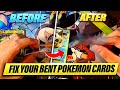 WHICH method is the BEST to fix your BENT Pokmon cards !?!? - YouTube