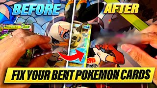 WHICH method is the BEST to fix your BENT Pokémon cards !?!?