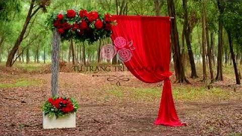 Hướng dẫn backdrop chụp hình ngoài trời/ Cách tự trang trí cưới/ Đám Cưới Phong Cách