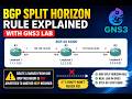 BGP Split Horizon Rule Configuration and Verification in GNS3 LAB | #routingandswitching