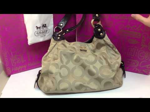 Authentic Coach Madison OP Art Maggie Handbag for sale on eBay - YouTube