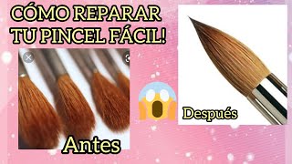 CÓMO RESTAURAR TU PINCEL DE UÑAS ACRÍLICAS FÁCIL / TIPS