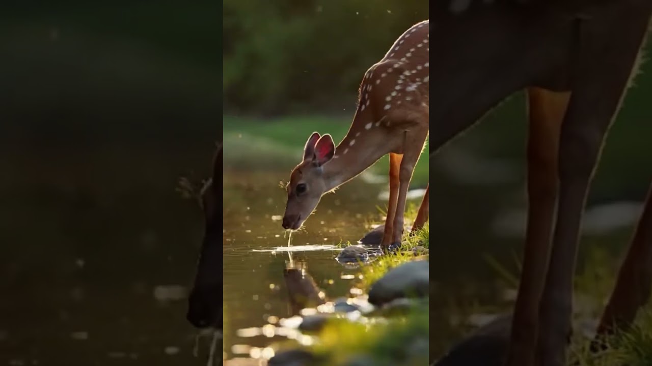 crocodile vs deer😱