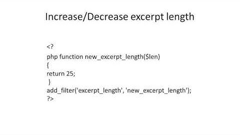 How to Change Wordpress Post Excerpt Length