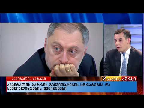 კაპიტალის ბაზრის განვითარების სტრატეგია და სპეციალისტების შენიშვნები