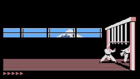 Atari 8-bit Karateka (Brøderbund Software) - spike gate