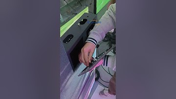 Technicians are testing this LED screen. #leddisplay #ledwall #ledmodule #eagerled #ledscreenfactory