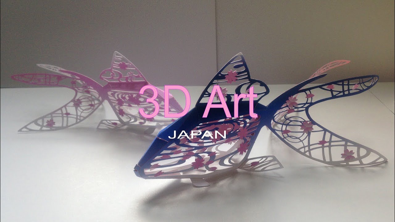 Origami 3d Art Japan 立体切り絵 金魚 サクラ Spring Cherryblossoms Youtube