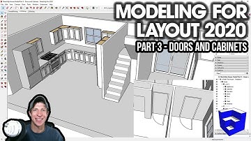 HOUSE MODELING in SketchUp 2020 Part 3 - Doors, Frames, and Cabinets!