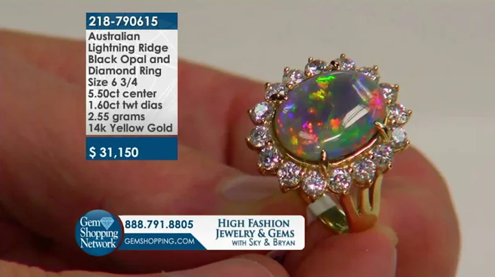 Australian Lightning Ridge Black Opal Ring - Gem Shopping Network - DayDayNews