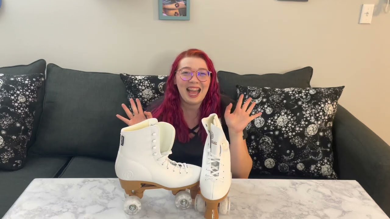 Review of JAJAHOHO Roller Skates for Women, Holographic High Top PU Leather  Rollerskates