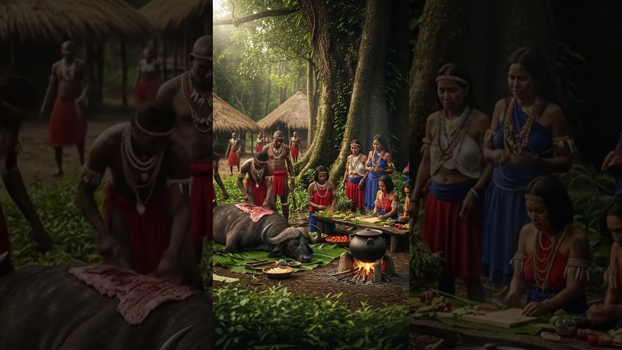 Ancient Tribe's Secret Cooking Techniques REVEALED! 🤫 (You Won't Believe the Last Clip) 