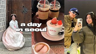 s5 vlog❄️wearing hanbok, korean street food and cute cafe (feat. kyan!)