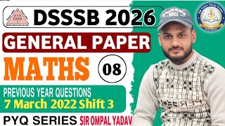 DSSSB Maths 2026 | PRT TGT PGT | Oct/Nov/Dec All Papers Solution |Teaching Non Teaching by Ompal Sir