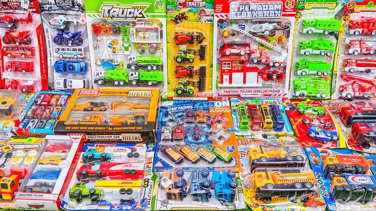 Menemukan Mobil Mobilan Baru, Truk Konstruksi, Excavator, Tracktor, Mobil Balap, Bus Telolet