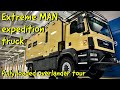 Extreme man expedition truck   fully loaded overlander tour