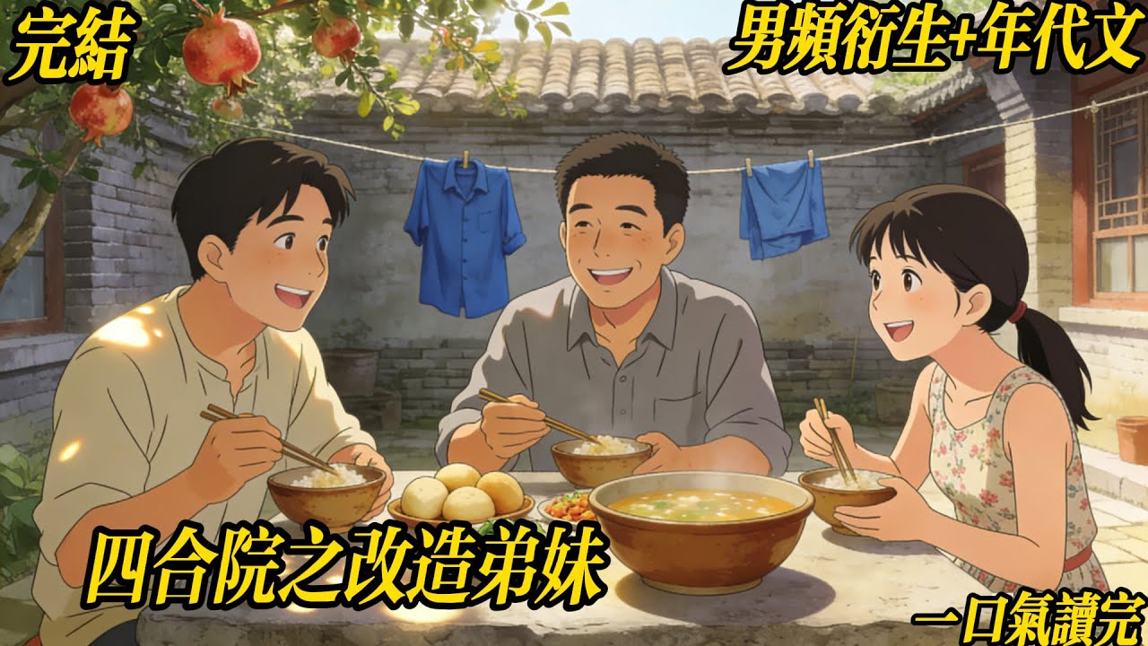 完结《四合院之改造弟妹》#男频衍生 #四合院 #年代文 #穿越 #空间 #同人 半岛战役胜利后，何家长子何雨栋奉命驻守两年，1955年，带着满身功勋、一空间的丰厚缴获，退伍回归四九城的四合院。推开……