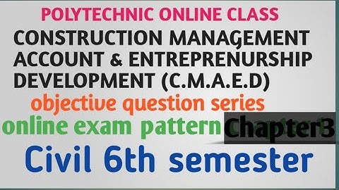 C.M.A.E.D|Objective questions practice|online exam pattern|upbte|civil 6th semester exam|