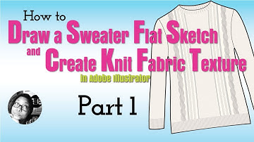 How to draw a sweater sketch and create knit fabric texture in illustrator