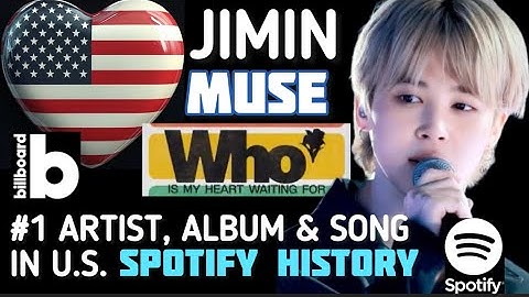 🏆🇺🇸Jimin RECORDS for the MOST streamed K-pop ARTIST, ALBUM, &  SONG in USA Spotify Chart HISTORY🇺🇸