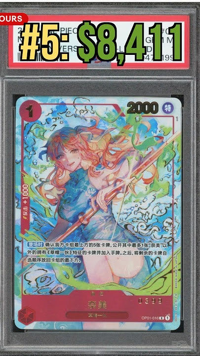 TOP 10 MOST EXPENSIVE ONE PIECE CARDS! #onepiece #onepiecetcg