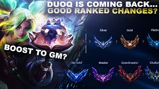 THEY'RE BRINGING BACK DUOQ TO MASTER... BUT ALSO SOME GOOD THINGS! | League of Legends