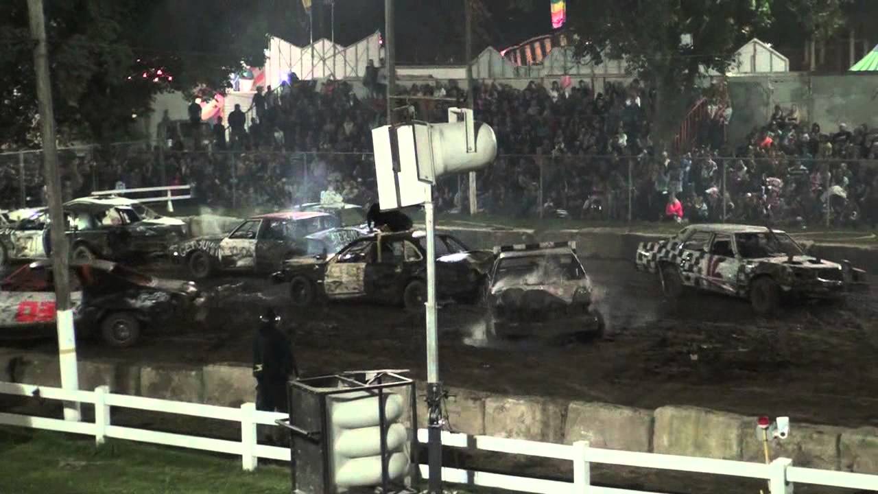 Caledonia Fall fair Demo derby V8 Heat 1 YouTube
