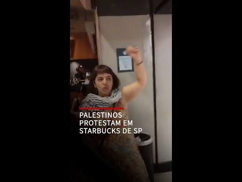 Ativistas pró-Palestina realizam ação direta em Starbucks de São Paulo