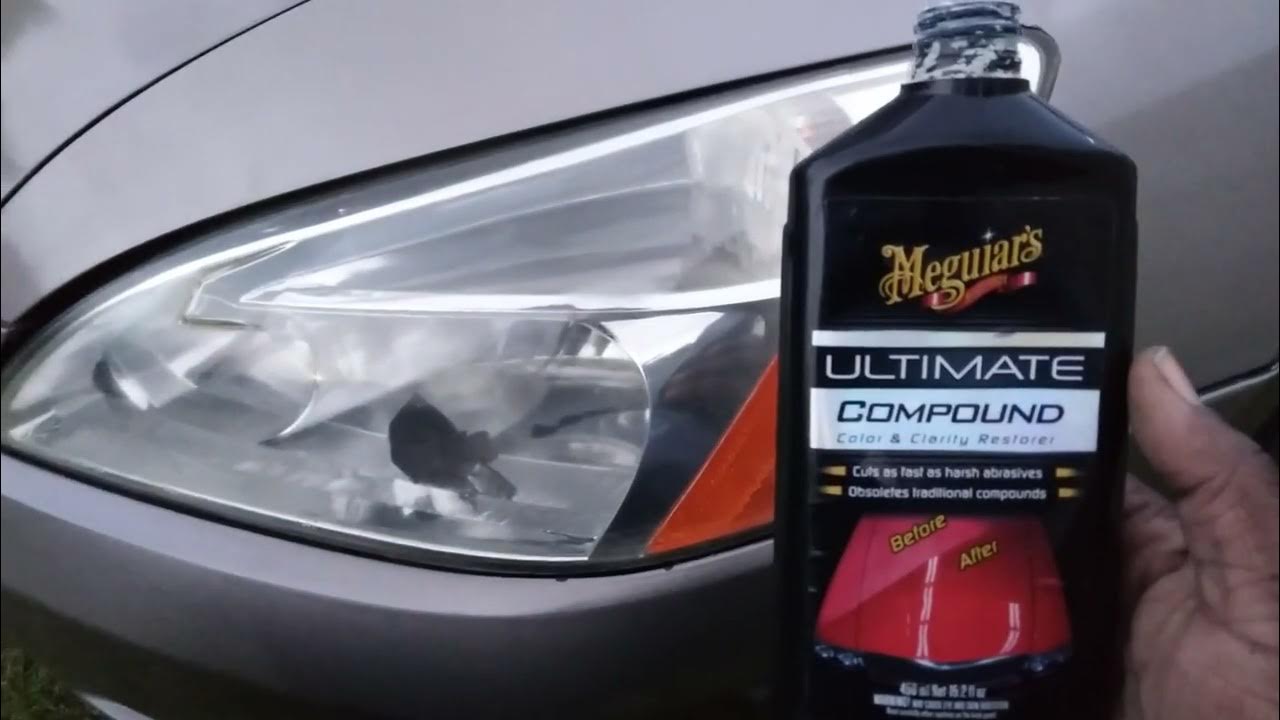 meguiar's ultimate compound brings dull headlights back to life fast