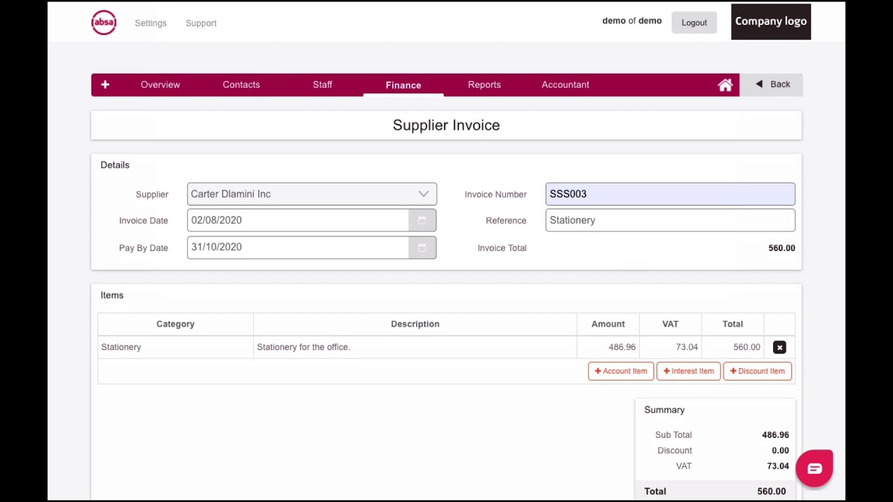 How to process a Supplier Invoice - YouTube